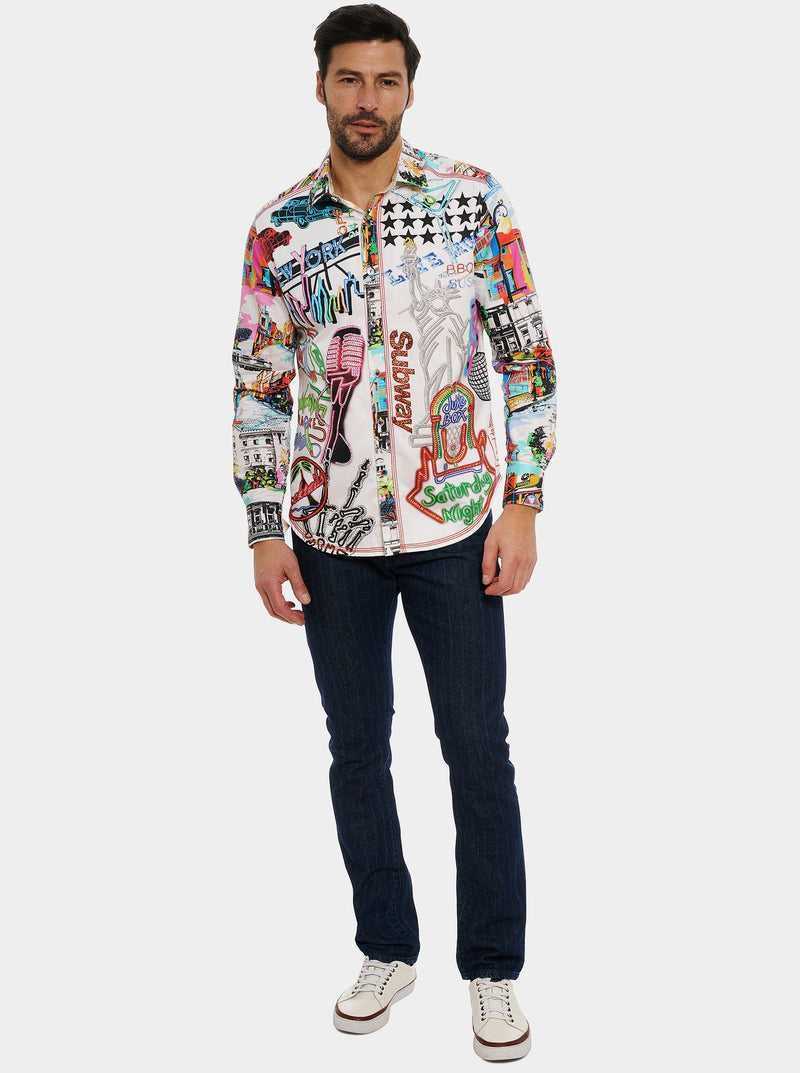 Robert Graham Limited Edition Sosharp Nyc Long Sleeve Button Down Shirt Multi | 46812SWTV