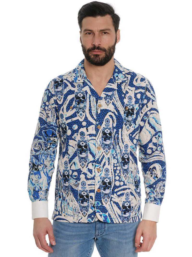 Robert Graham Limited Edition Surfin Skull Jacket Blue | 94083KVEN