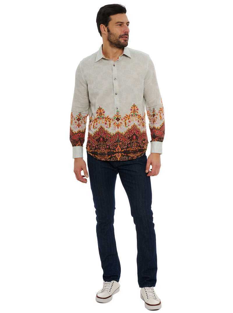 Robert Graham Limited Edition The Crown Jewel Long Sleeve Button Down Shirt White | 05692PLAJ