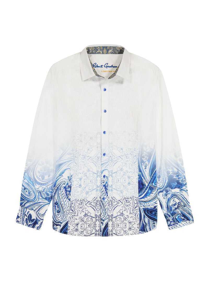 Robert Graham Limited Edition The Dorce Long Sleeve Button Down Shirt Big Blue | 76203TJRS