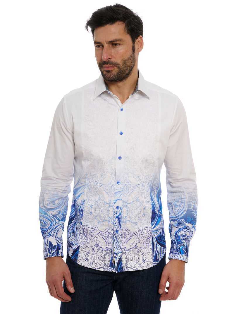 Robert Graham Limited Edition The Dorce Long Sleeve Button Down Shirt Big Blue | 76203TJRS