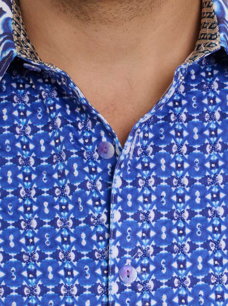 Robert Graham Limited Edition The Thera Long Sleeve Button Down Shirt Blue | 71305WCBV