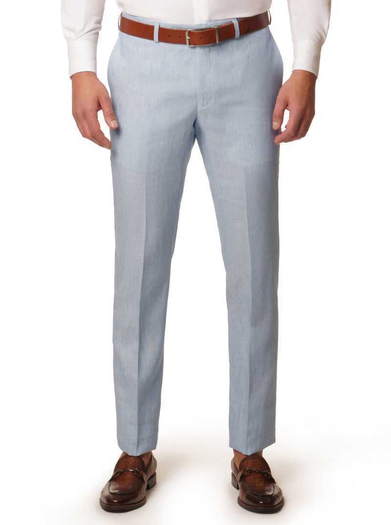 Robert Graham Linen Dress Pant Light Blue | 90485WCNL