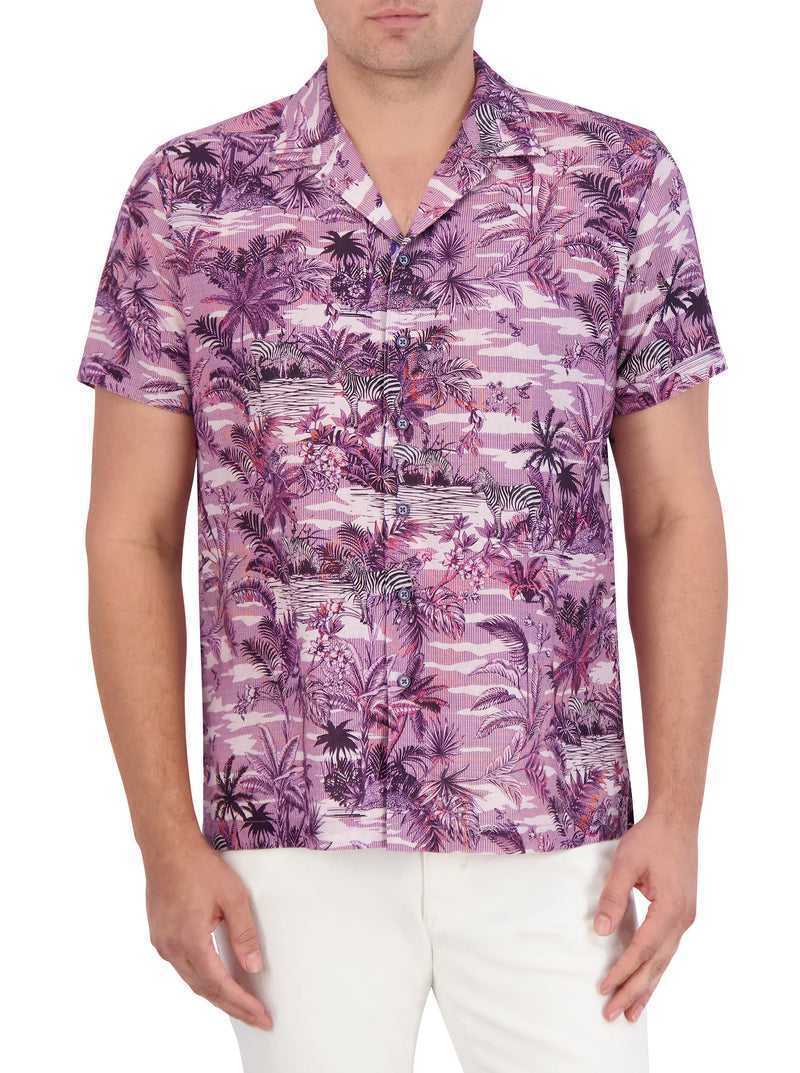 Robert Graham Makara Short Sleeve Button Down Shirt Lilac | 98154CGQN