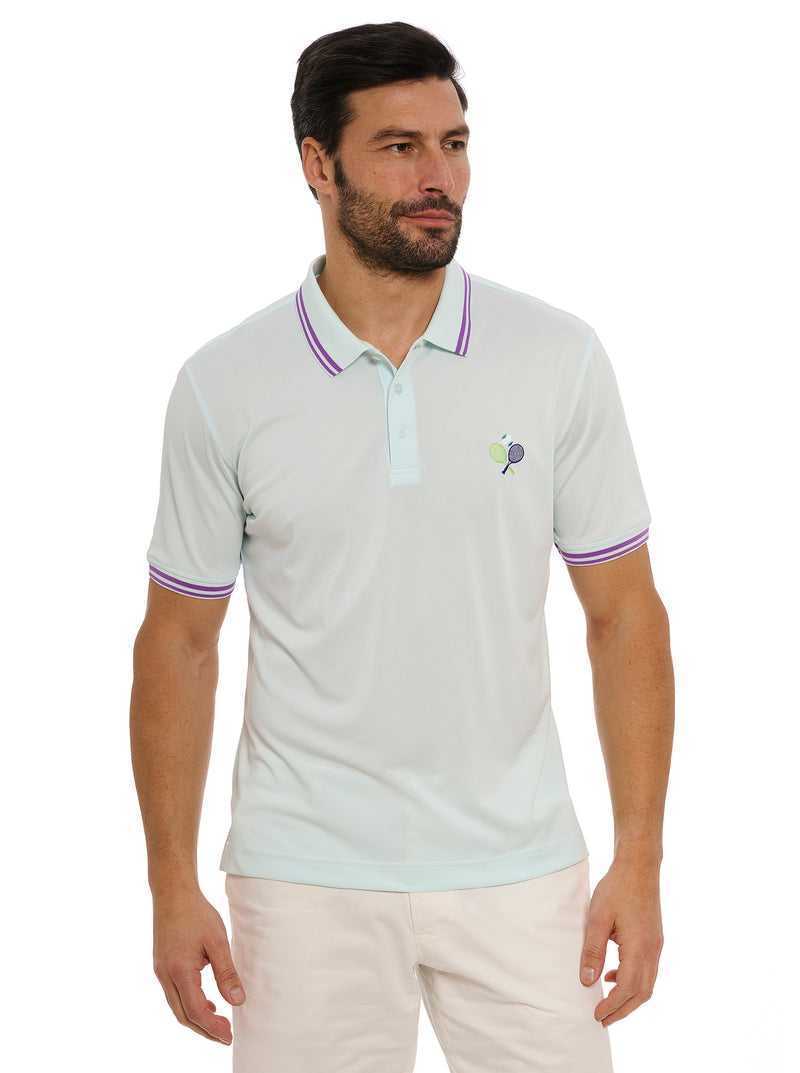 Robert Graham Match Point Polo Mint | 21057DPAF