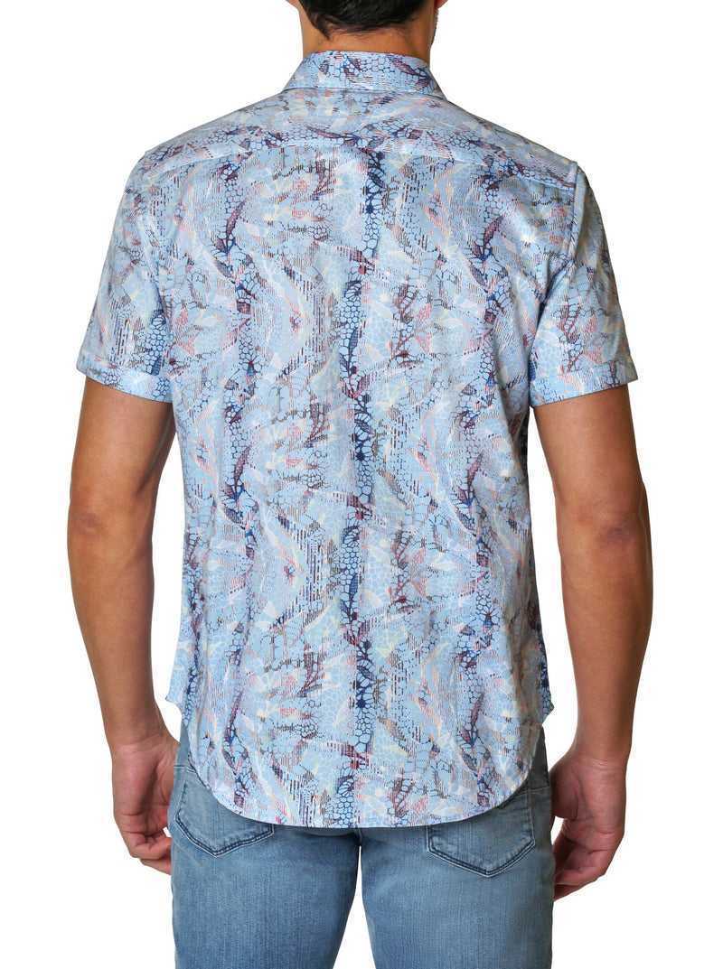 Robert Graham Mckay Short Sleeve Woven Shirt Blue | 45293NBEY