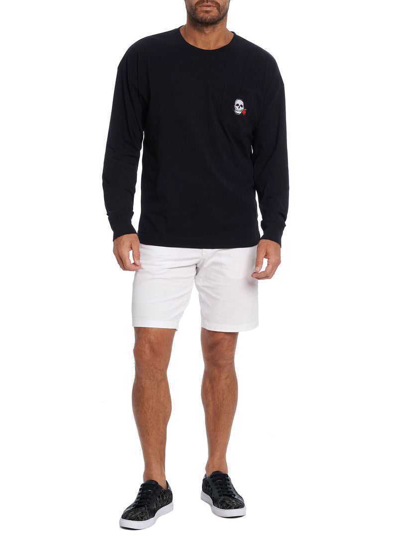 Robert Graham Miami Long Sleeve T-shirt Black | 09348DLCE