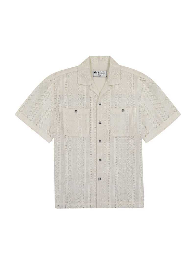 Robert Graham Milanese Short Sleeve Button Down Shirt White | 26478XFPA