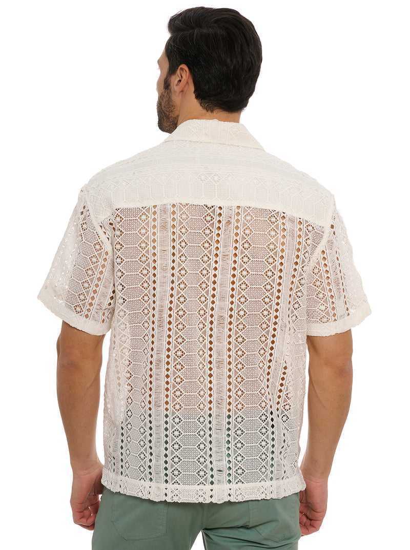 Robert Graham Milanese Short Sleeve Button Down Shirt White | 26478XFPA