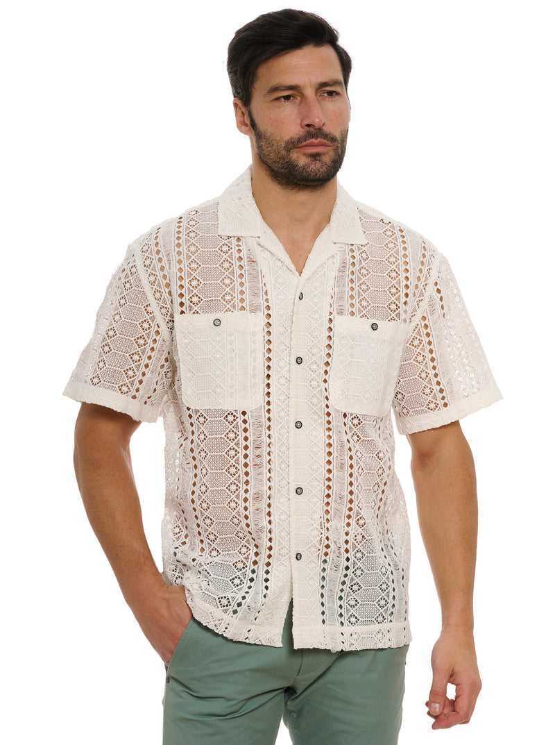 Robert Graham Milanese Short Sleeve Button Down Shirt White | 26478XFPA