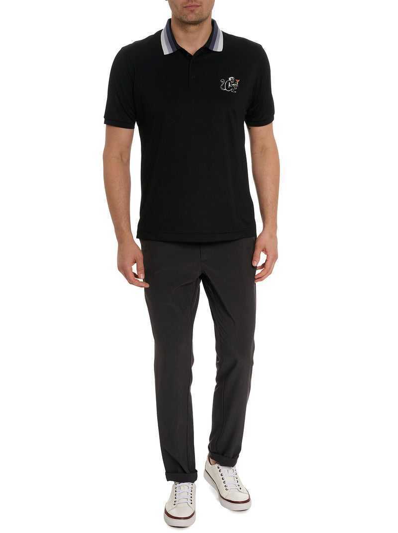 Robert Graham Monkey Business Polo Black | 21780QXYZ