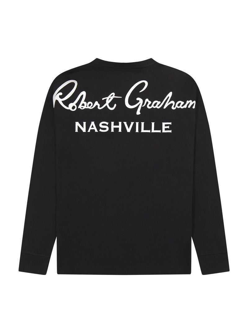 Robert Graham Nashville Long Sleeve T-shirt Black | 45203GZRS