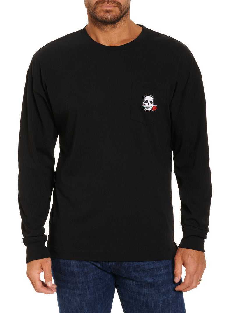 Robert Graham New York Long Sleeve T-shirt Black | 16928TKAI