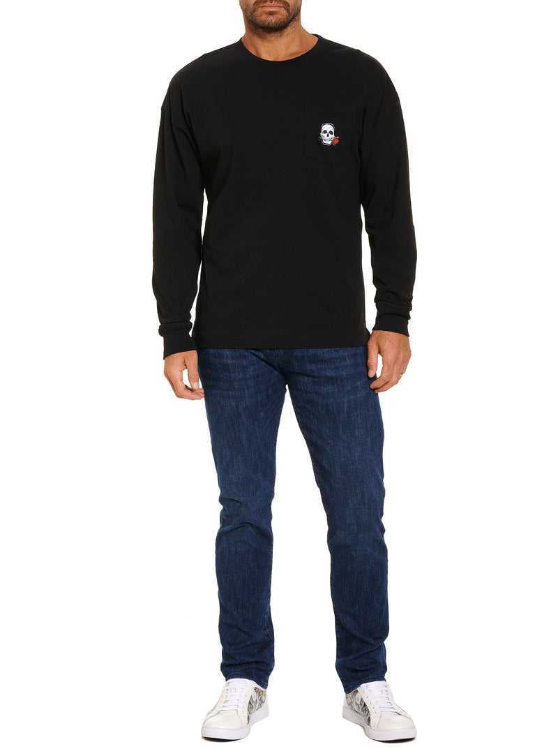 Robert Graham New York Long Sleeve T-shirt Black | 16928TKAI