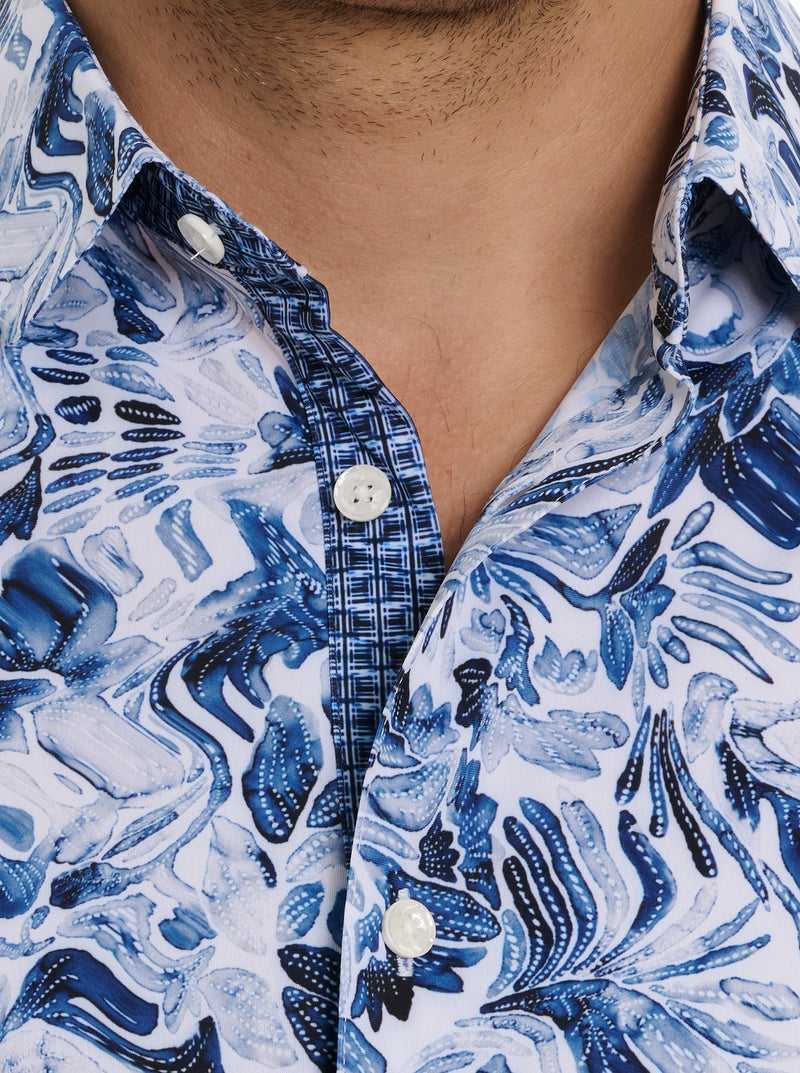 Robert Graham Occasio Short Sleeve Knit Shirt Blue | 49716KFCT