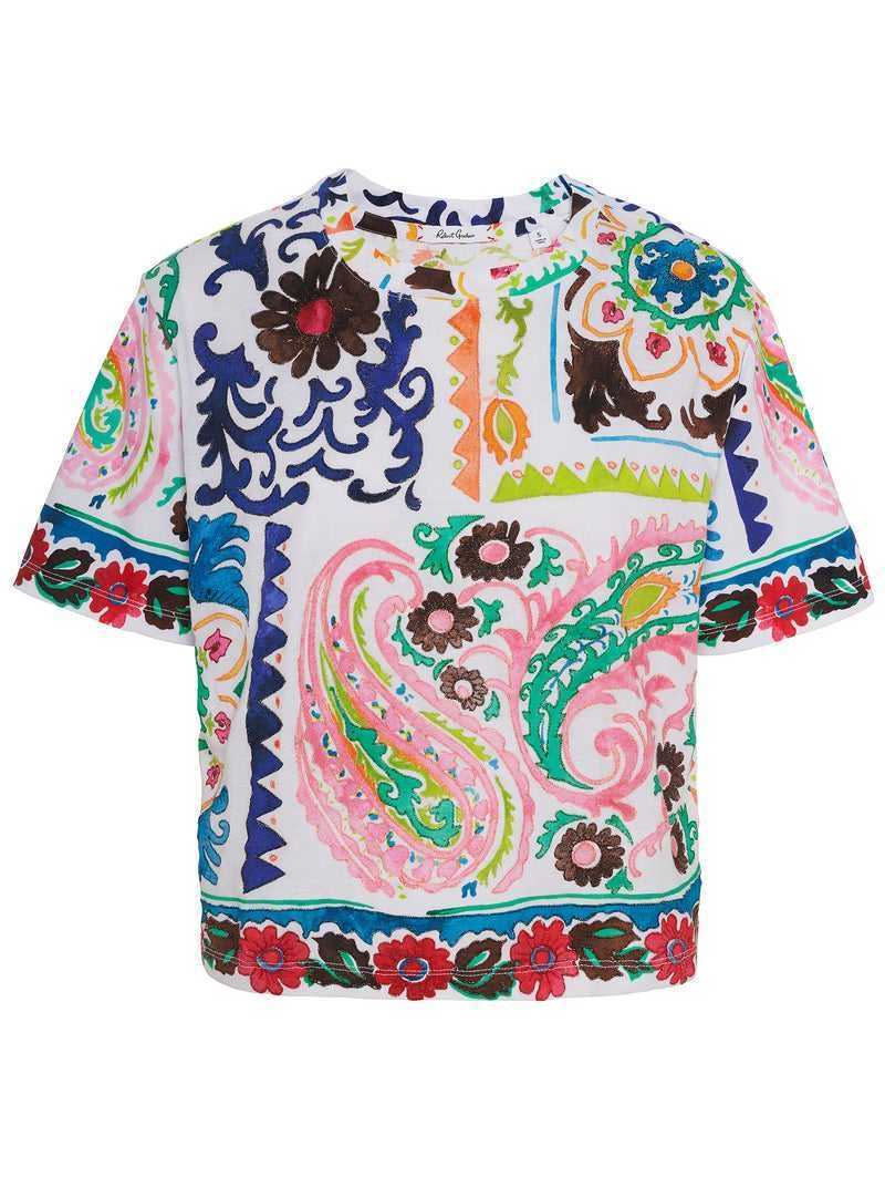 Robert Graham Paisley Hearts T-shirt Multi | 70461DEVH