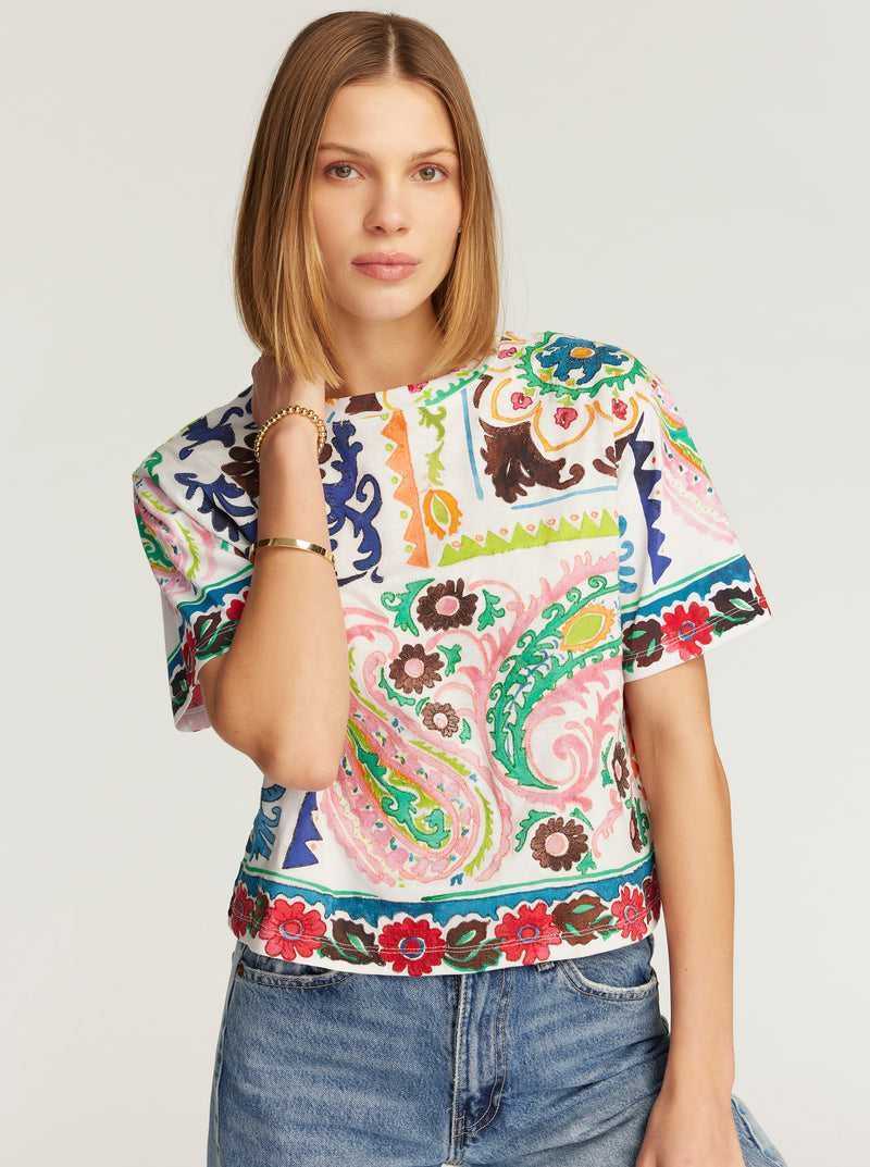 Robert Graham Paisley Hearts T-shirt Multi | 70461DEVH