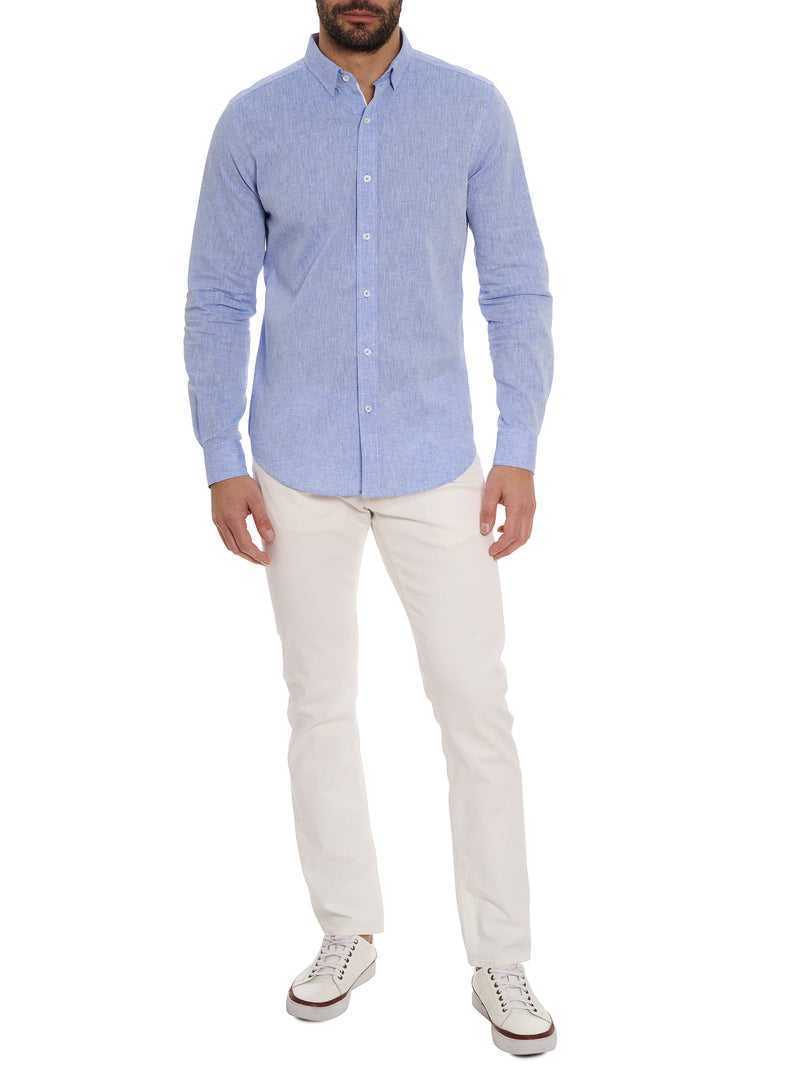 Robert Graham Palmer Long Sleeve Button Down Shirt Blue | 35614FJAB