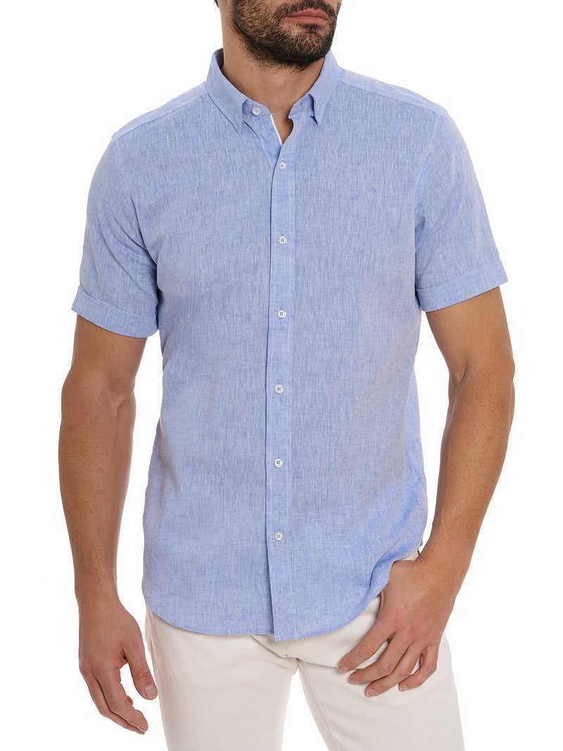 Robert Graham Palmer Short Sleeve Button Down Shirt Blue | 79350DRXA