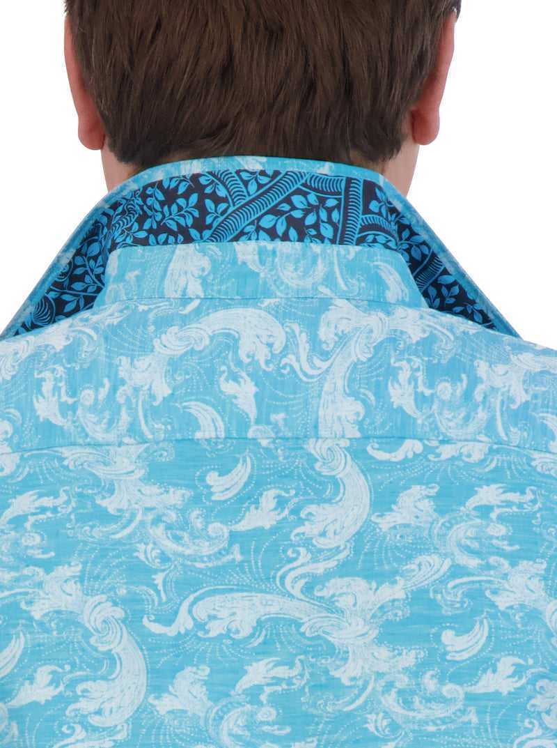 Robert Graham Poseidon Long Sleeve Button Down Shirt Turquoise | 86534VKGS