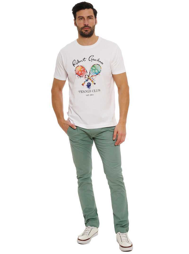 Robert Graham Rg Tennis Club T-shirt White | 07182EDCU