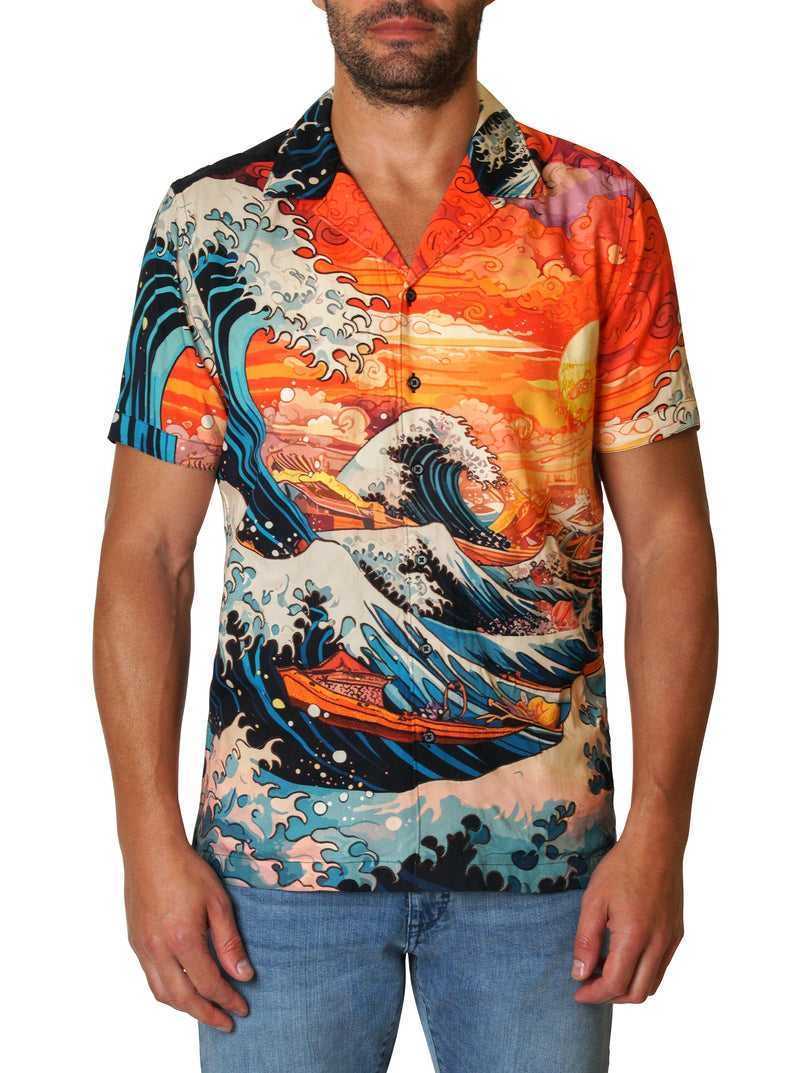 Robert Graham Ride The Wave Short Sleeve Button Down Shirt Multi | 63751PTMC