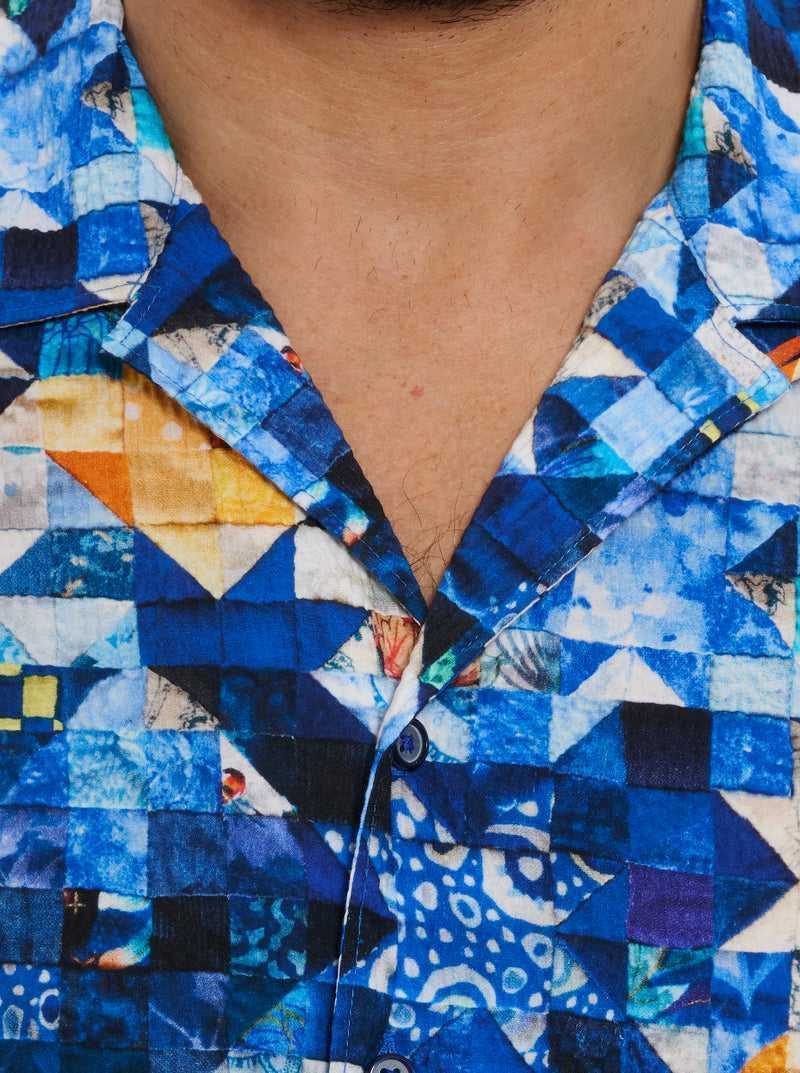 Robert Graham Sashiko Short Sleeve Button Down Shirt Multi | 51740CTMJ