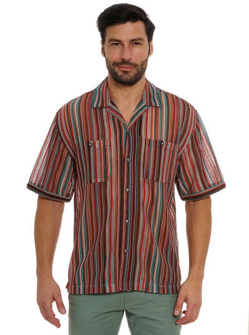 Robert Graham Serape Short Sleeve Button Down Shirt Multi | 19764MPQK