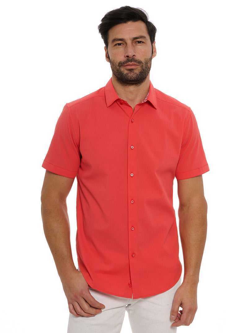 Robert Graham Shark Bite 2 Short Sleeve Button Down Shirt Coral | 54960OXZI