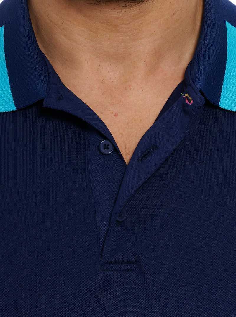 Robert Graham Skull Dice Polo Navy | 65413CWDS