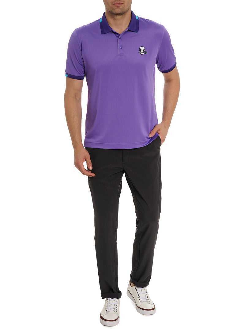 Robert Graham Skull Rose Polo Purple | 03672RTDY