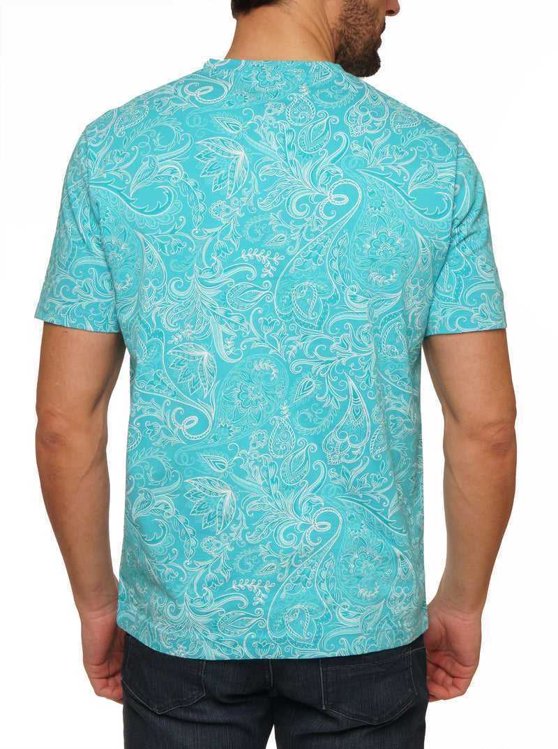 Robert Graham Swanson T-shirt Turquoise | 63958KXTG