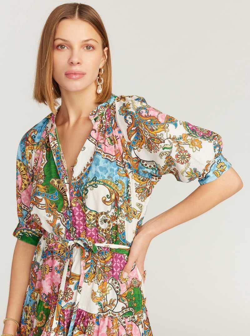 Robert Graham Sydney Short Sleeve Dress Multi | 02874JRDK