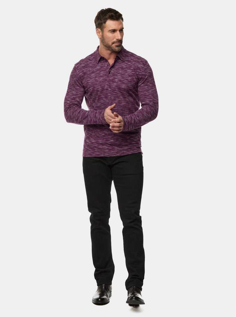 Robert Graham Thales Long Sleeve Polo Navy | 84061UZGM