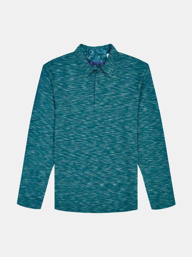 Robert Graham Thales Long Sleeve Polo Navy | 84061UZGM