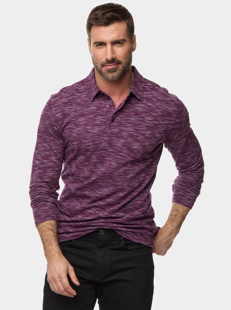 Robert Graham Thales Long Sleeve Polo Navy | 84061UZGM