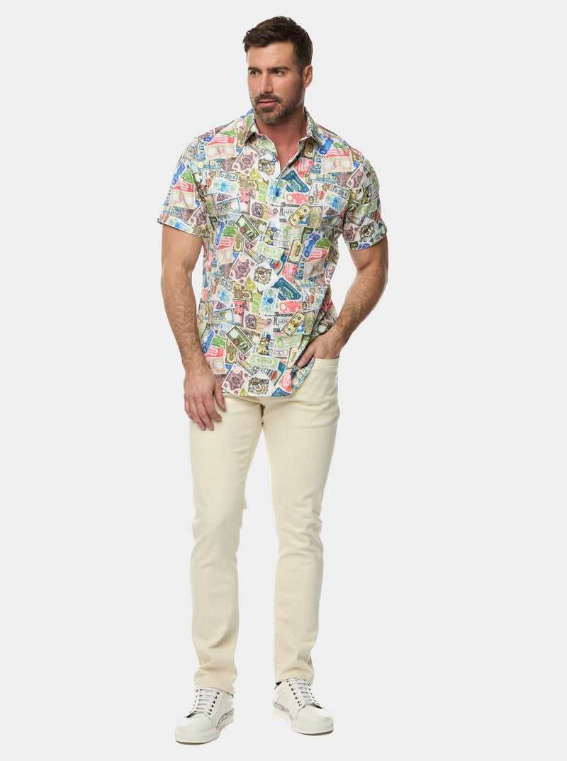 Robert Graham The Heist Short Sleeve Button Down Shirt Multi | 46123GUDF