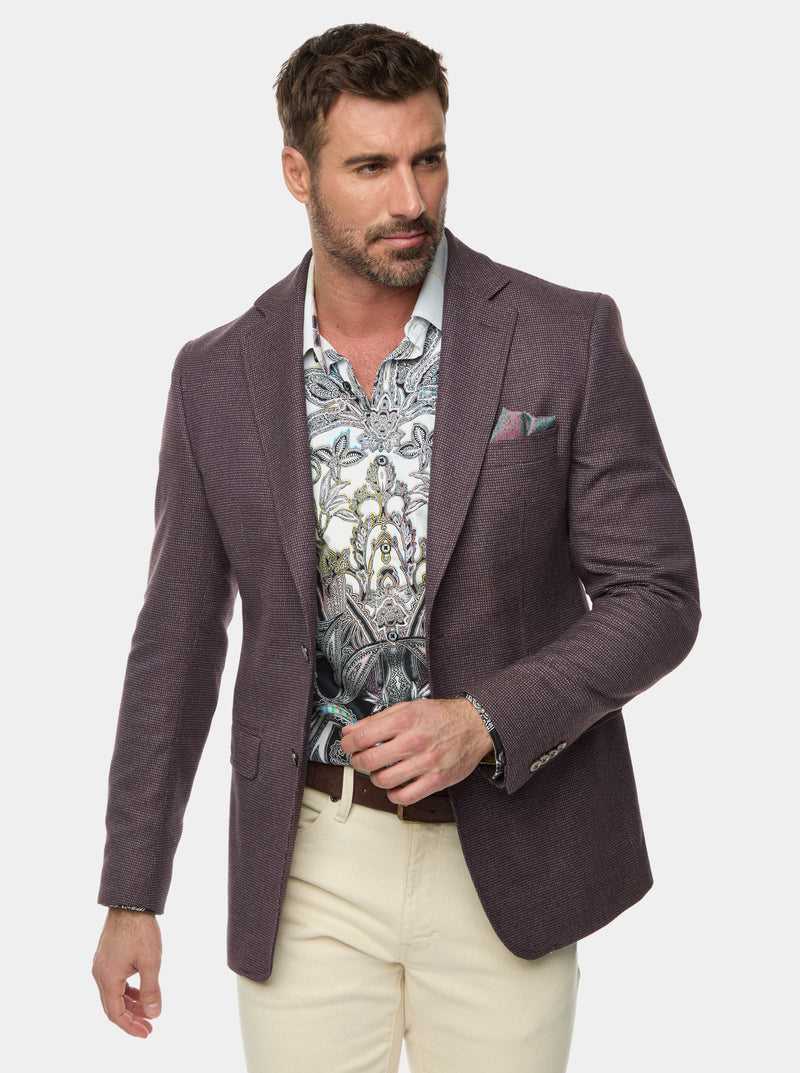 Robert Graham The Jetset Iii Woven Sport Coat Bordeaux | 71658DFNZ