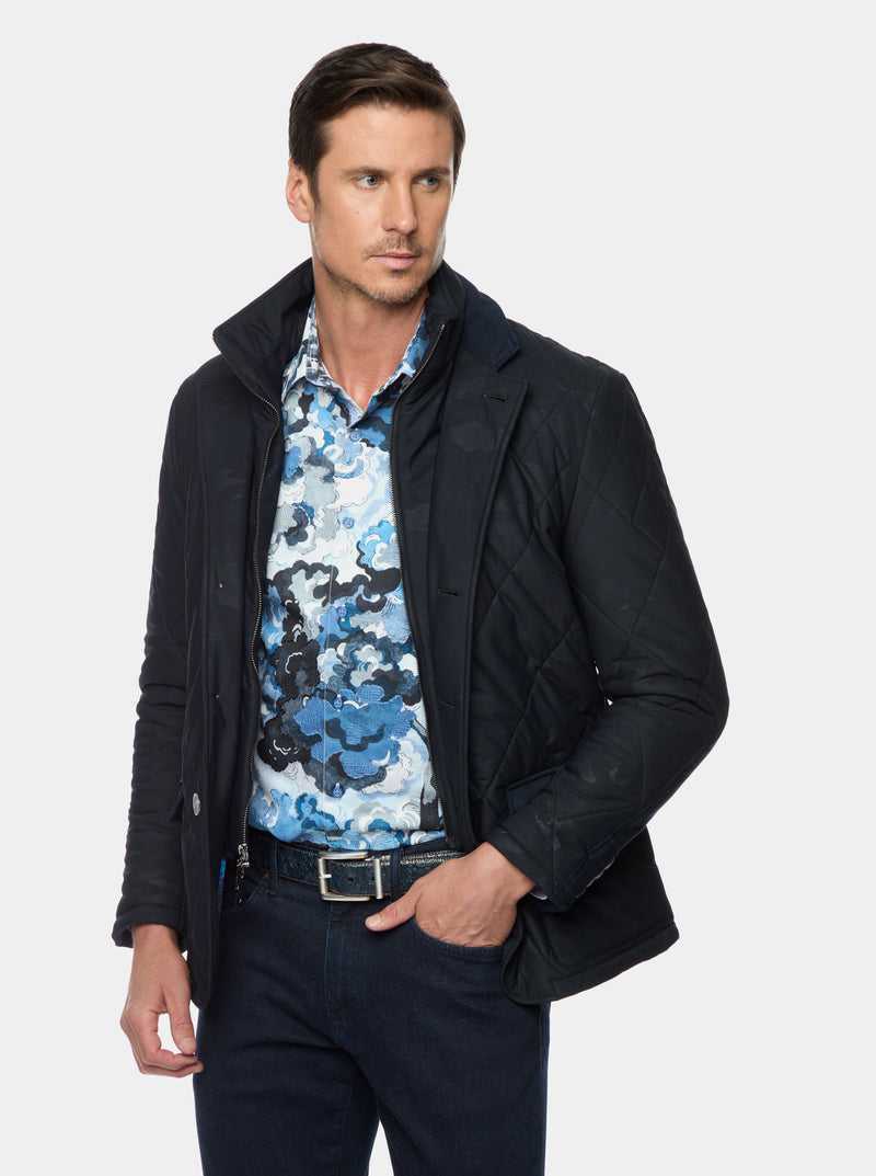 Robert Graham The Jetset V Woven Jacket Black | 80736HVTU