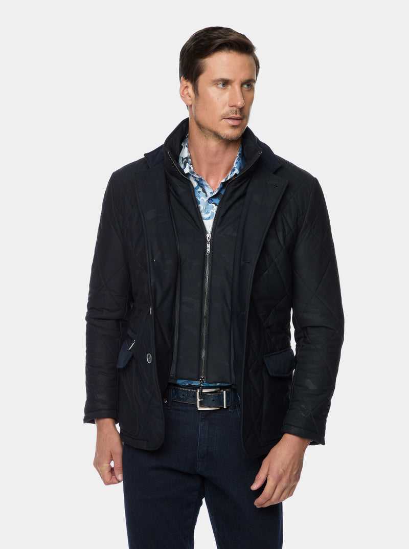 Robert Graham The Jetset V Woven Jacket Black | 80736HVTU