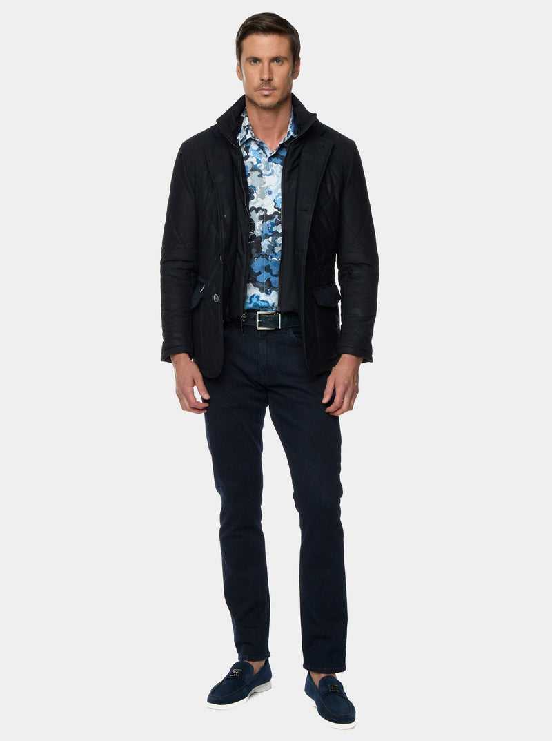 Robert Graham The Jetset V Woven Jacket Black | 80736HVTU