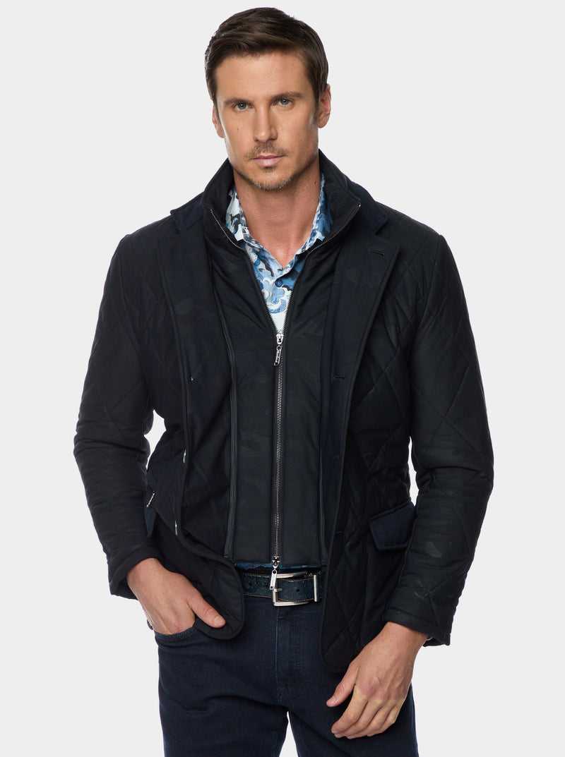 Robert Graham The Jetset V Woven Jacket Black | 80736HVTU