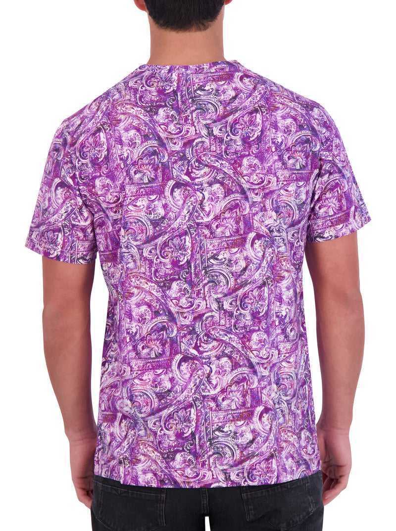 Robert Graham Tobin Graphic T-shirt Purple | 75693ATWB