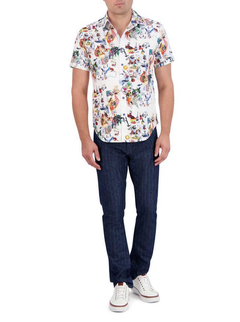 Robert Graham Trippin Short Sleeve Button Down Shirt Multi | 26379KMVN