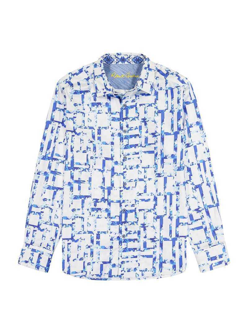 Robert Graham Triton Long Sleeve Button Down Shirt Big Blue | 49352XKGU