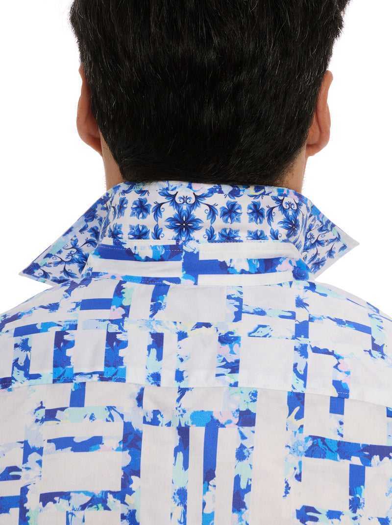 Robert Graham Triton Long Sleeve Button Down Shirt Big Blue | 49352XKGU