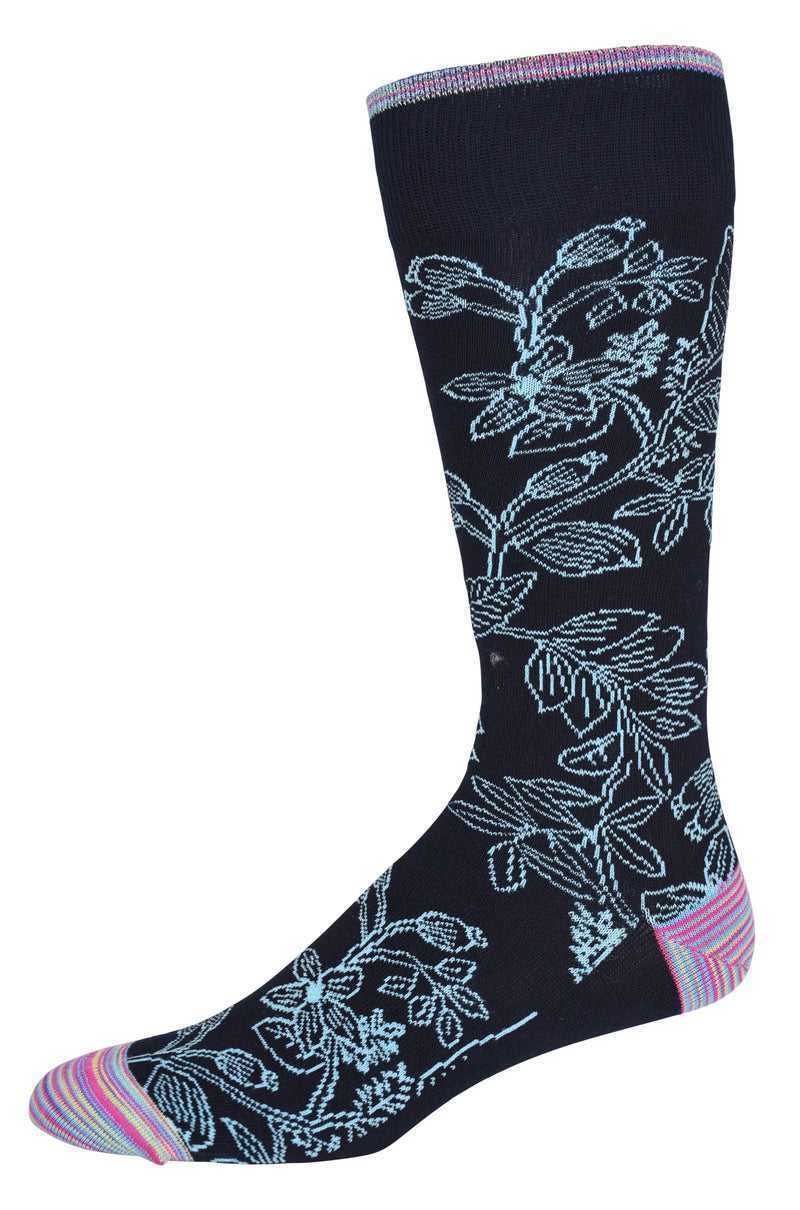 Robert Graham Valmont Sock Navy | 90517GHMI