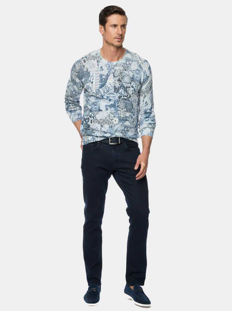 Robert Graham Valtos Long Sleeve Knit Blue | 83120BORA