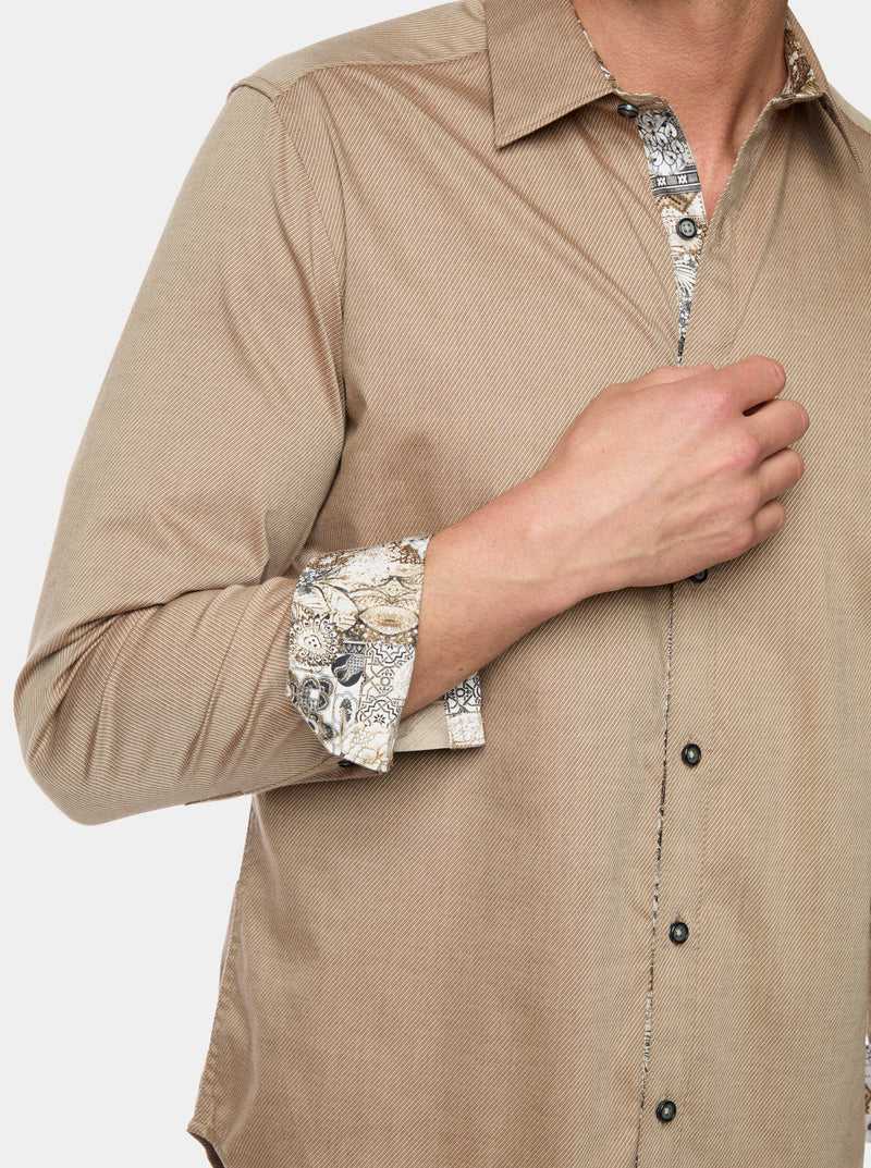 Robert Graham Wayfarer Long Sleeve Button Down Shirt Khaki | 37218SJHQ