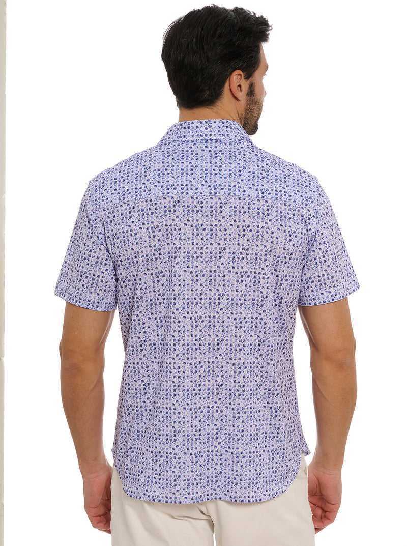 Robert Graham Zambia Short Sleeve Knit Shirt Purple | 29170BVNW